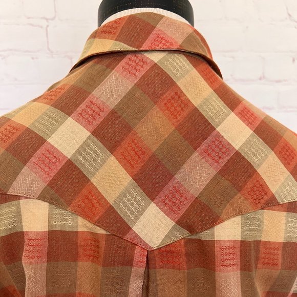 80's Plaid Blouse - Western Style - Size Small - Brand Gil & co. - Picture 8 of 10